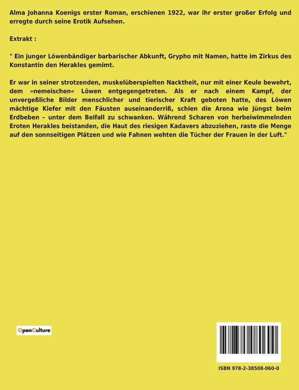 Rückseite: 9782385080600 | Der heilige Palast | Alma Johanna Koenig | Taschenbuch | Paperback