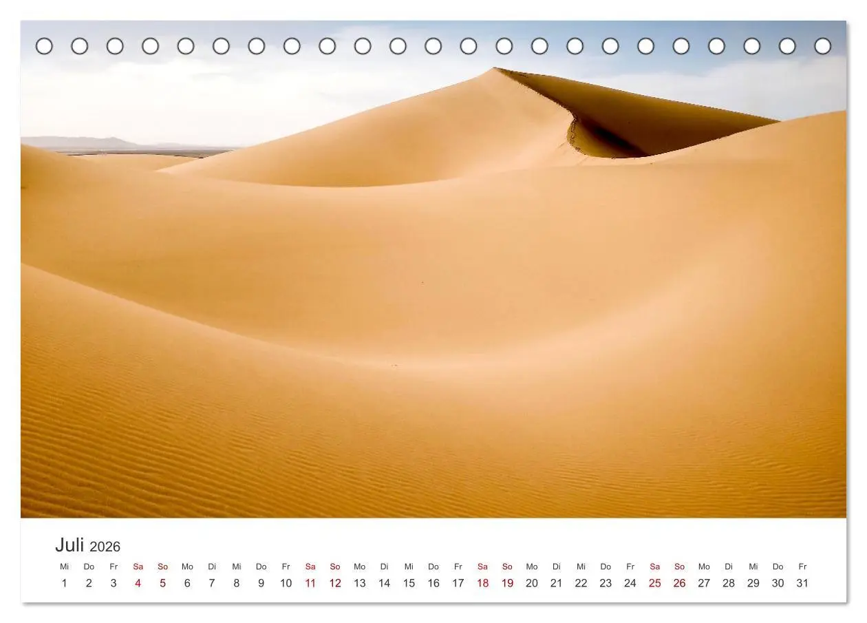 Bild: 9783457560600 | Sahara - Die größte Trockenwüste der Welt. (Tischkalender 2026 DIN...