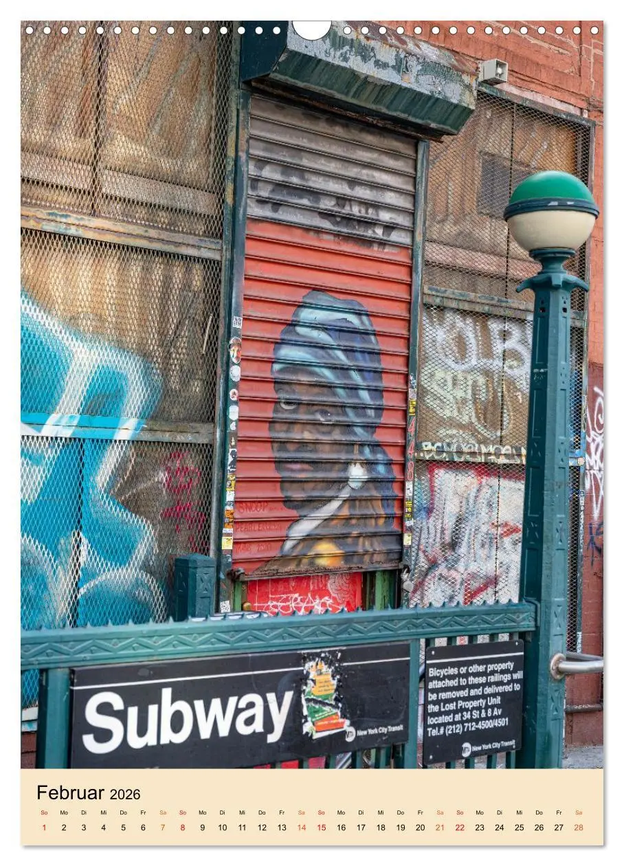 Bild: 9783516650600 | Walls of New York - Street Art in Farbe (Wandkalender 2026 DIN A3...