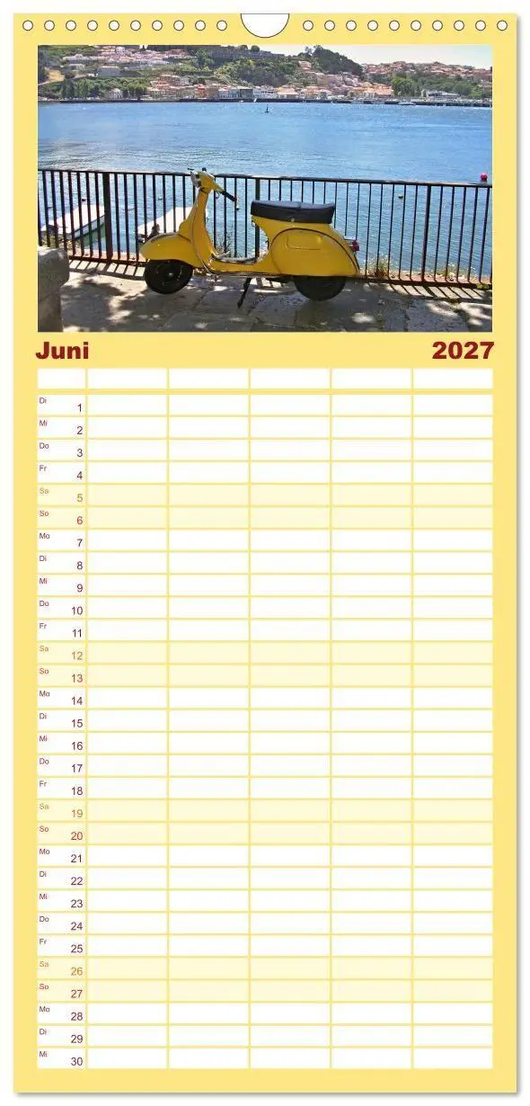 Bild: 9783594320600 | Familienplaner 2027 - Vespa Liebe mit 5 Spalten (Wandkalender, 21 x...