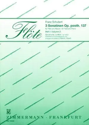 Cover: 9790010330600 | 3 Sonatinen op. 137/2 D 385 Heft 2 | Sonatine a-Moll | Franz Schubert