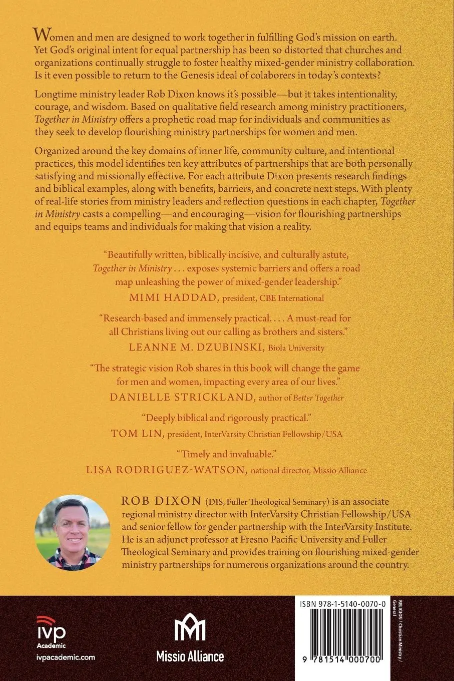 Rückseite: 9781514000700 | Together in Ministry | Women and Men in Flourishing Partnerships