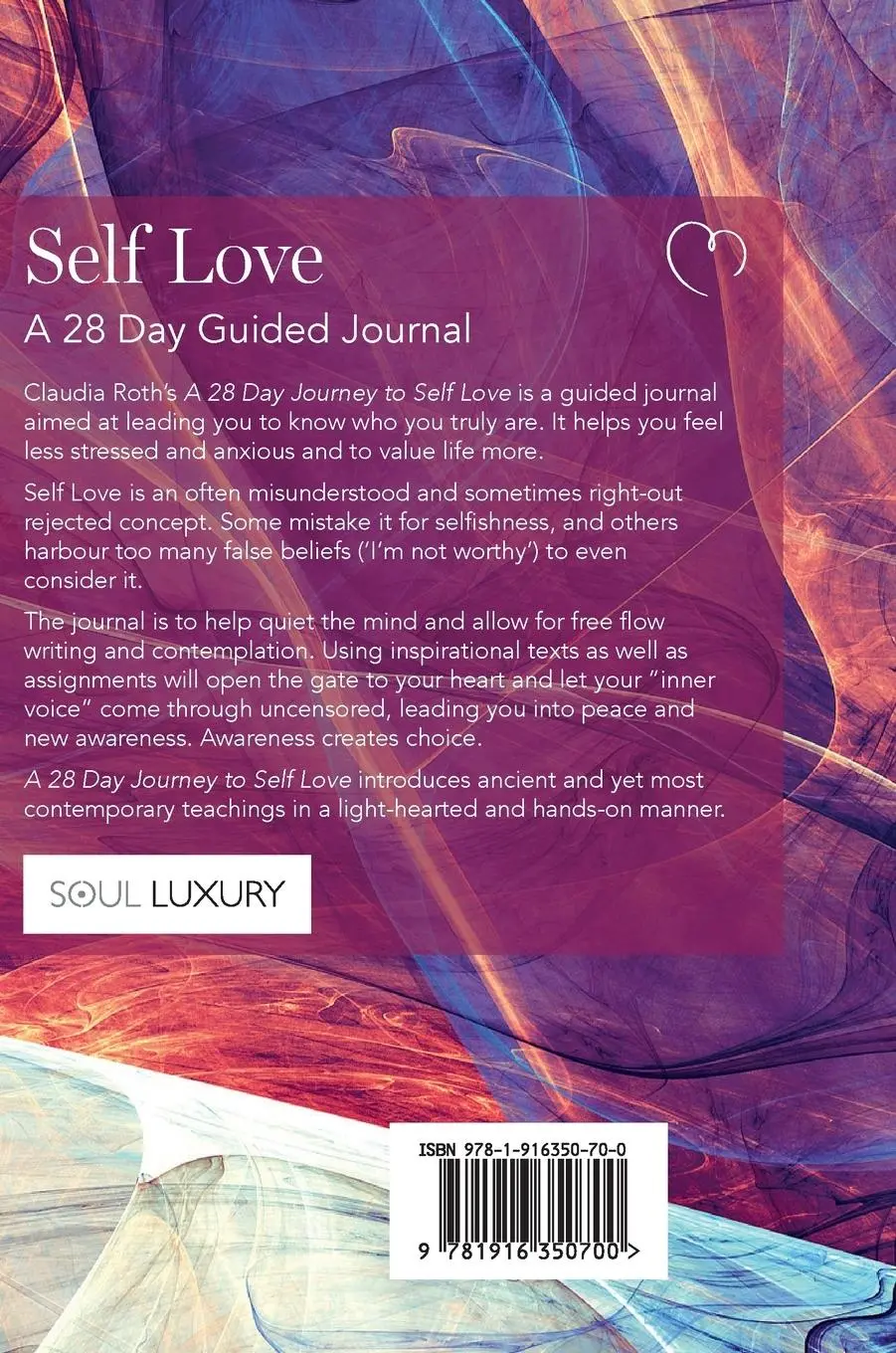 Rückseite: 9781916350700 | Self Love | A 28 Day Guided Journal | Claudia Roth | Buch | Gebunden