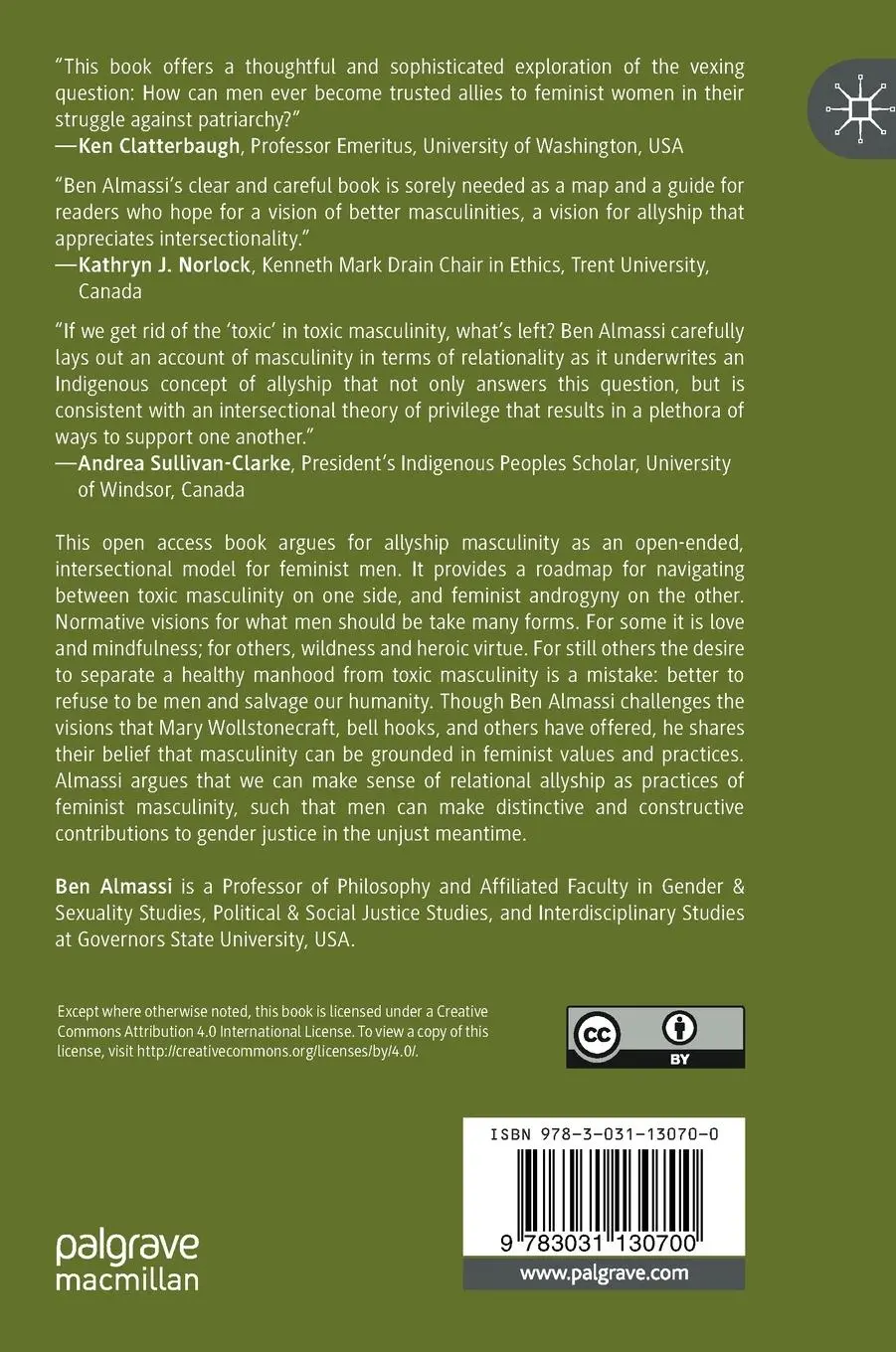 Rückseite: 9783031130700 | Nontoxic: Masculinity, Allyship, and Feminist Philosophy | Ben Almassi