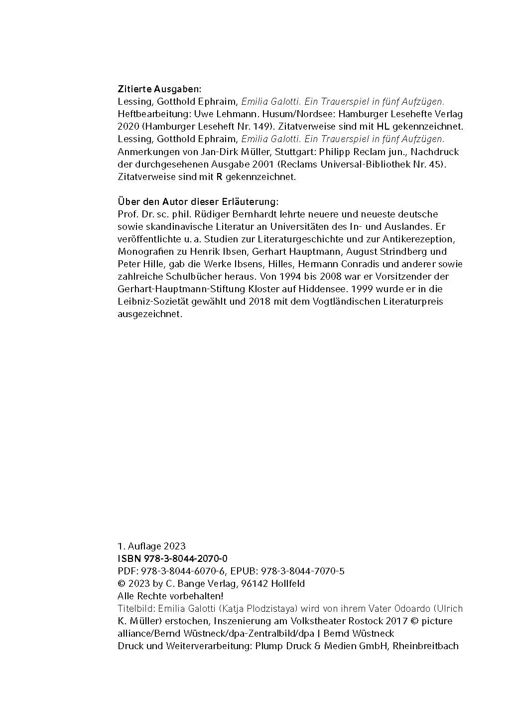 Bild: 9783804420700 | Emilia Galotti von Gotthold Ephraim Lessing - Textanalyse und...