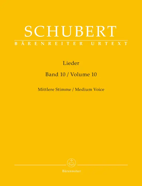 Cover: 9790006530700 | Lieder, Band 10 für mittlere Stimme | Franz Schubert | Taschenbuch