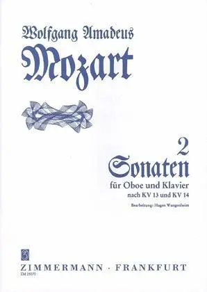 Cover: 9790010250700 | Sonate C-Dur und F-Dur KV 14+13 | KV 13 und 14. Oboe und Klavier.