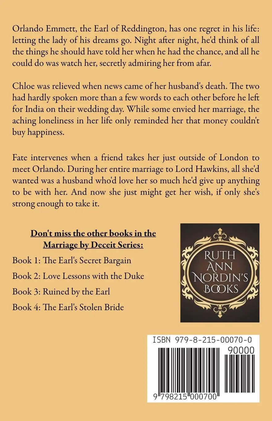 Rückseite: 9798215000700 | The Earl's Stolen Bride | Ruth Ann Nordin | Taschenbuch | Englisch