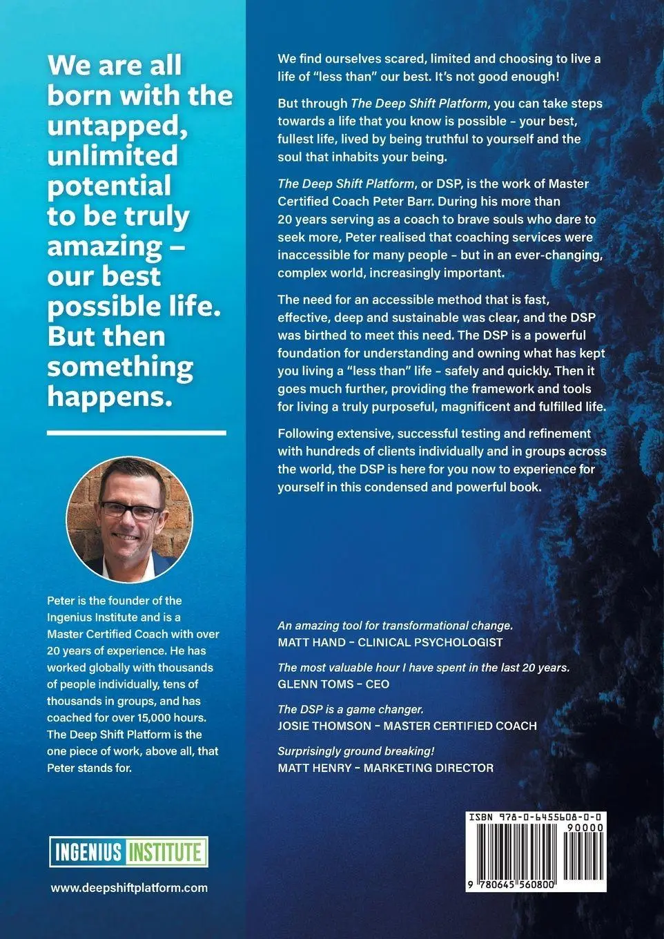 Rückseite: 9780645560800 | The Deep Shift Platform | Journeying from Safe to Brave | Peter Barr