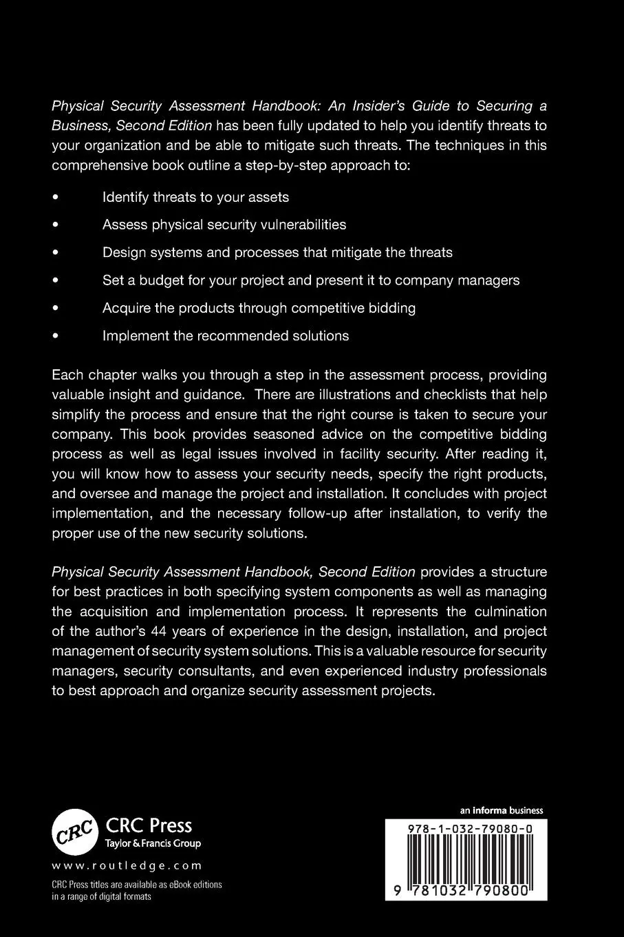 Rückseite: 9781032790800 | Physical Security Assessment Handbook | Michael Khairallah | Buch
