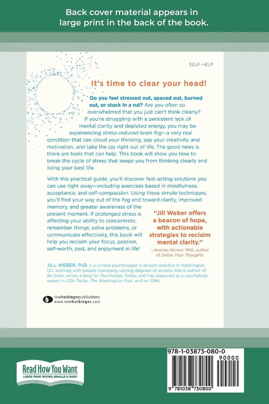 Rückseite: 9781038730800 | Overcoming Stress-Induced Brain Fog | Jill Weber | Taschenbuch | 2023