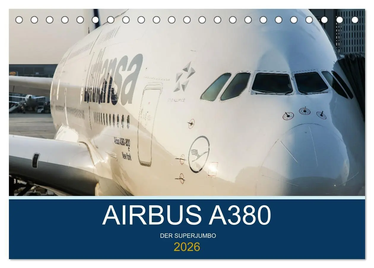 Cover: 9783457610800 | Airbus A380 Superjumbo 2026 (Tischkalender 2026 DIN A5 quer),...