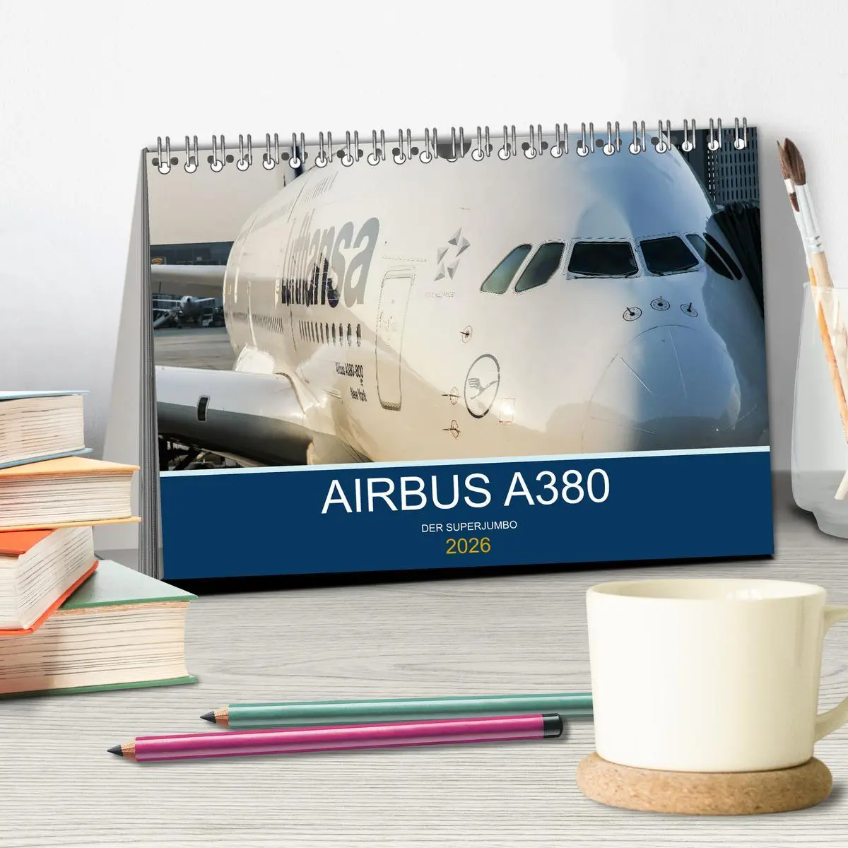 Bild: 9783457610800 | Airbus A380 Superjumbo 2026 (Tischkalender 2026 DIN A5 quer),...