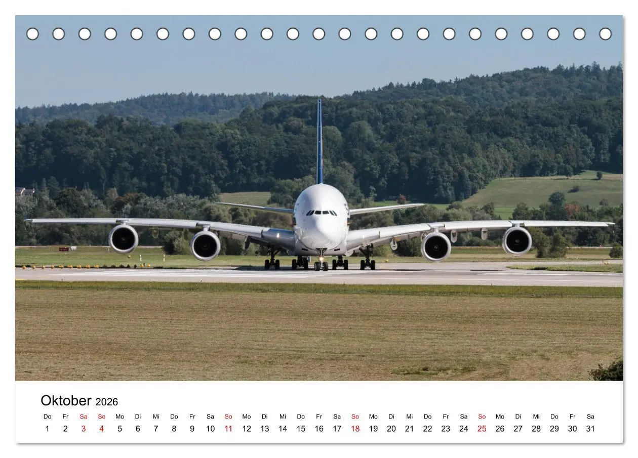Bild: 9783457610800 | Airbus A380 Superjumbo 2026 (Tischkalender 2026 DIN A5 quer),...
