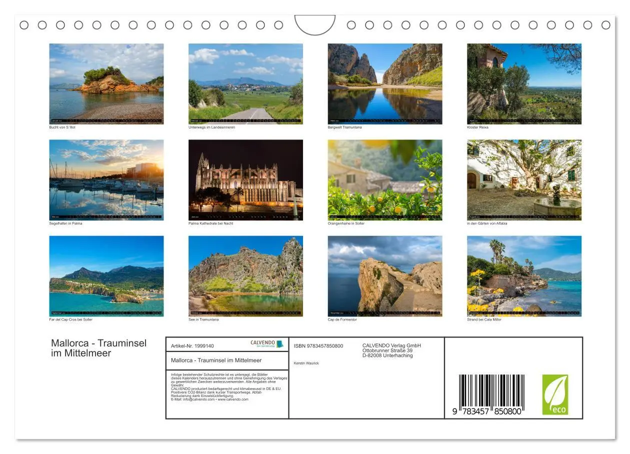 Bild: 9783457850800 | Mallorca - Trauminsel im Mittelmeer (Wandkalender 2026 DIN A4...