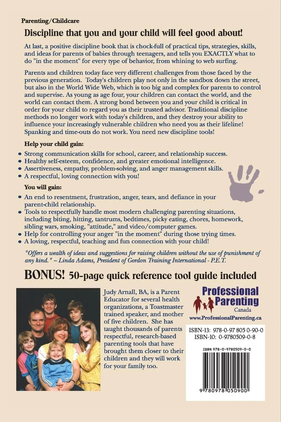 Rückseite: 9780978050900 | Discipline Without Distress | Judy L Arnall | Taschenbuch | Englisch