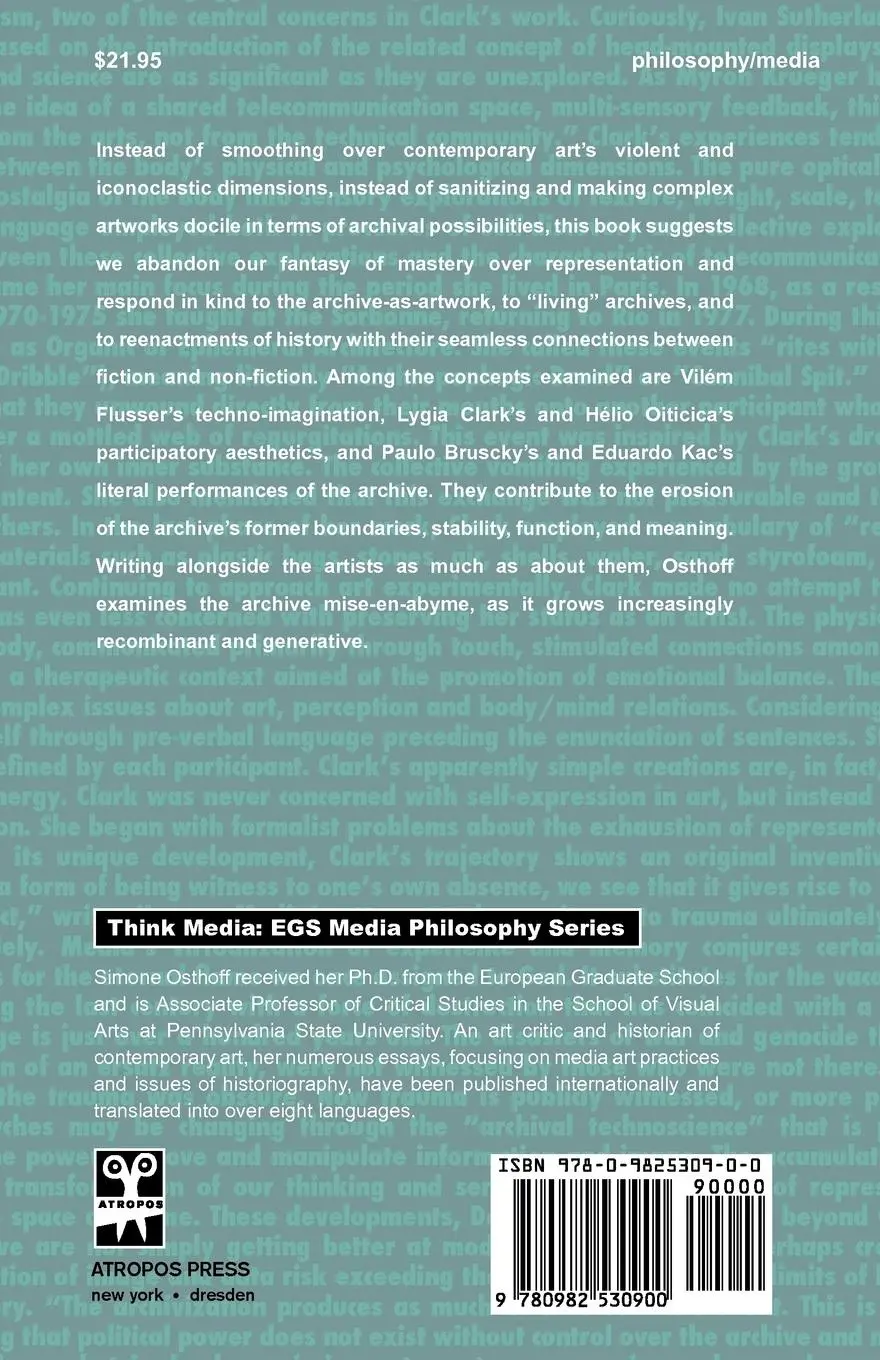 Rückseite: 9780982530900 | Performing the Archive | Simone Osthoff | Taschenbuch | Englisch
