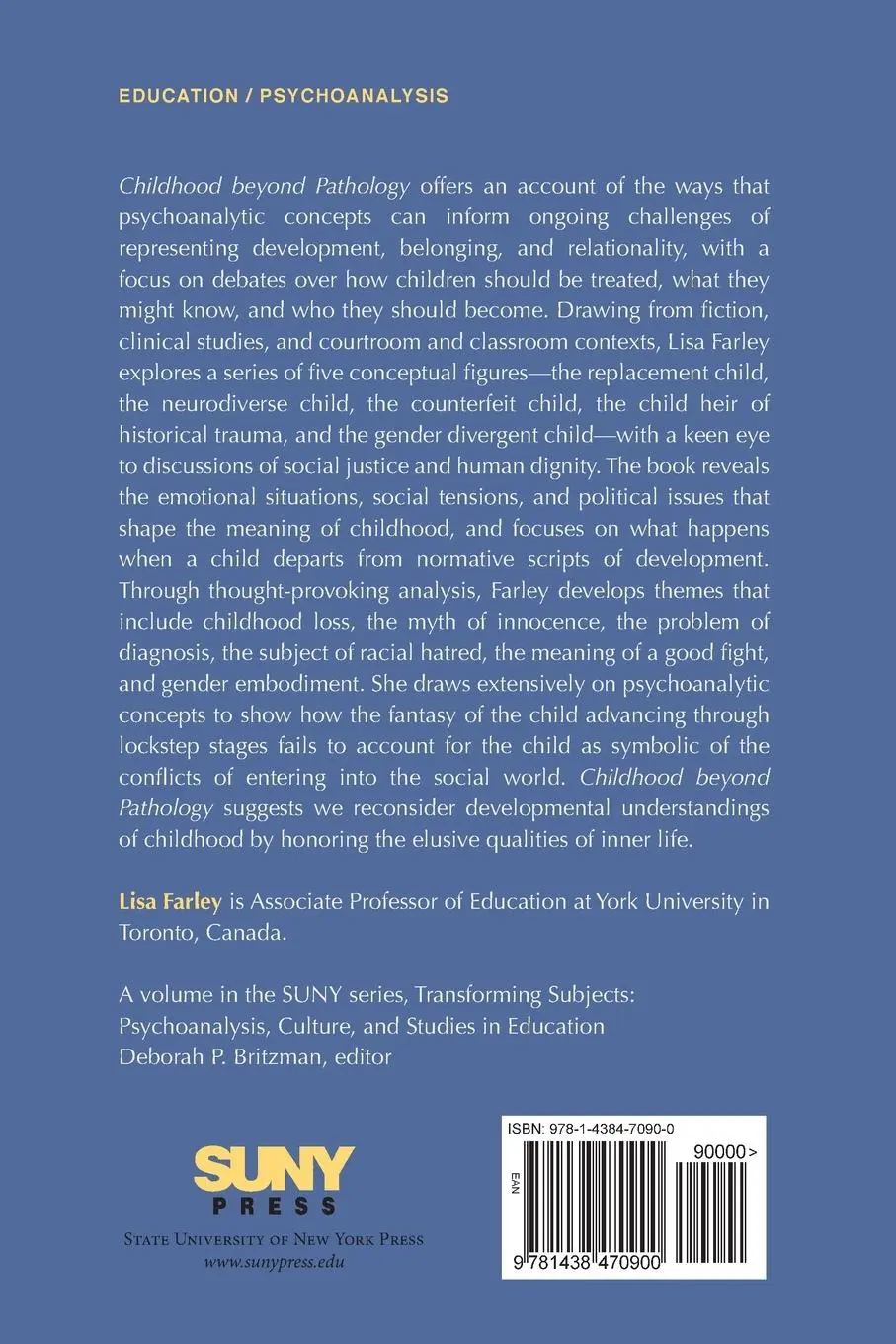 Rückseite: 9781438470900 | Childhood beyond Pathology | Lisa Farley | Taschenbuch | Englisch