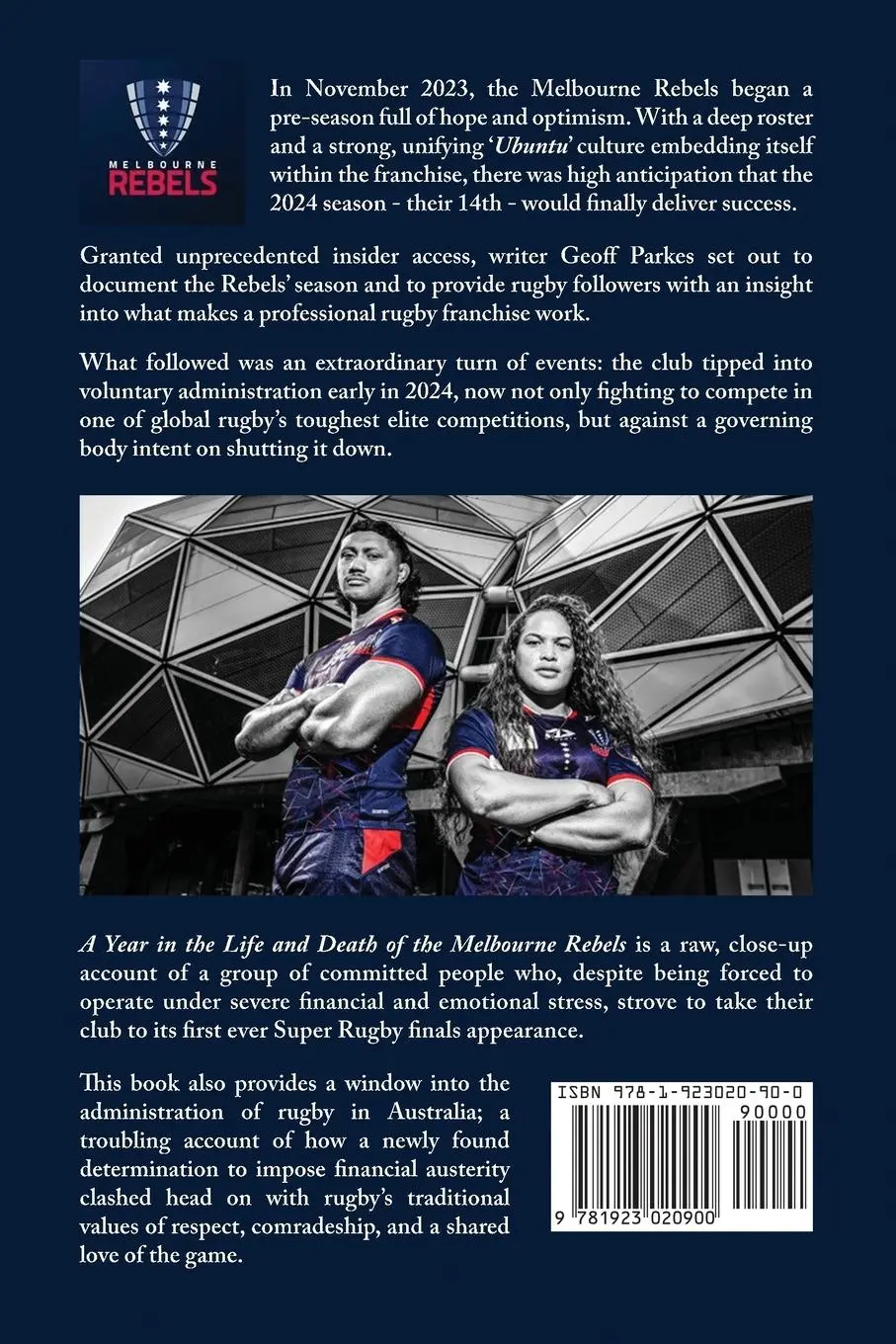 Rückseite: 9781923020900 | A Year in the Life and Death of the Melbourne Rebels | Geoff Parkes