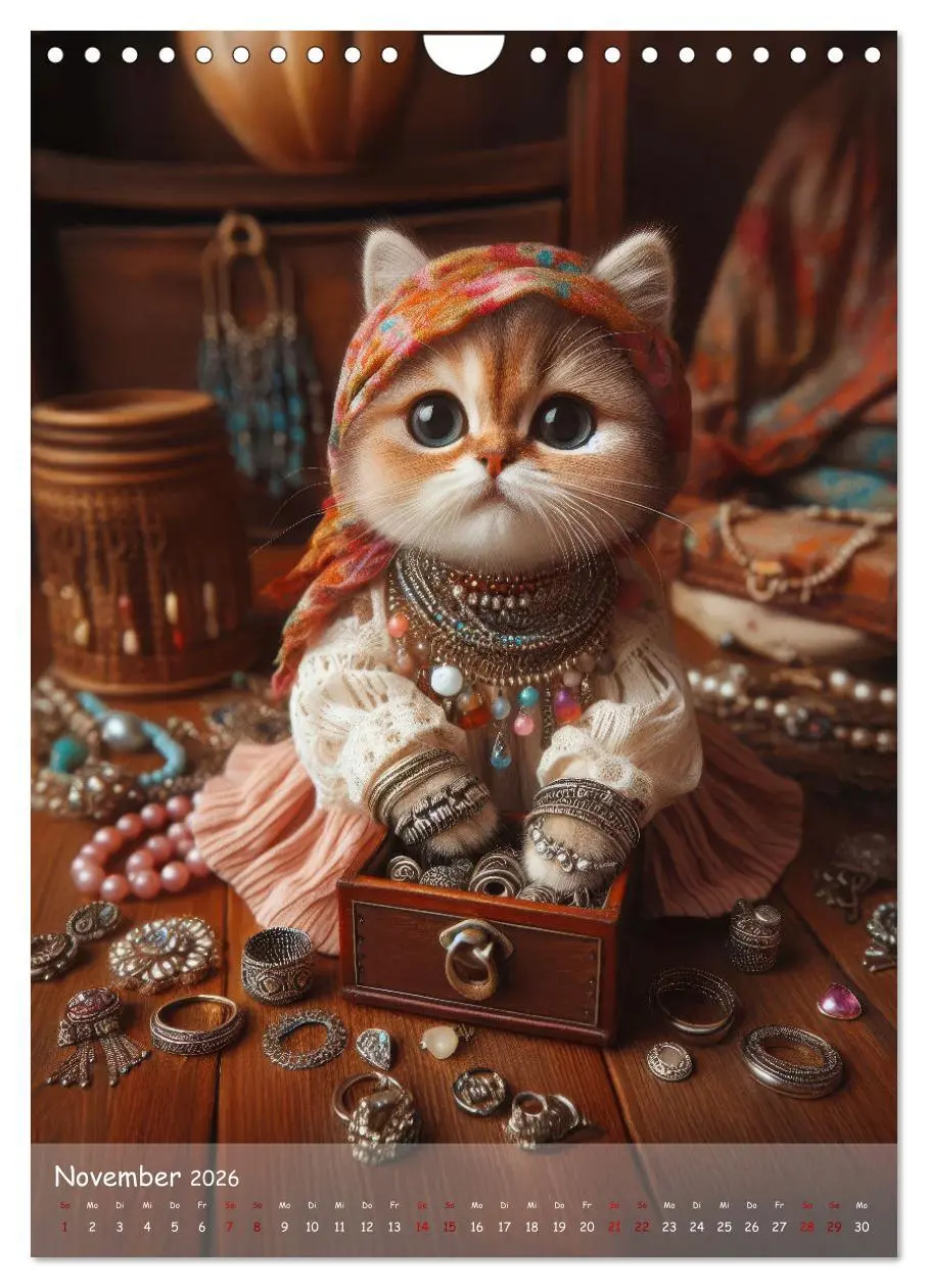 Bild: 9783516240900 | Katzen im Boho-Look - Ein Jahr voller Vielfalt und Charme mit...