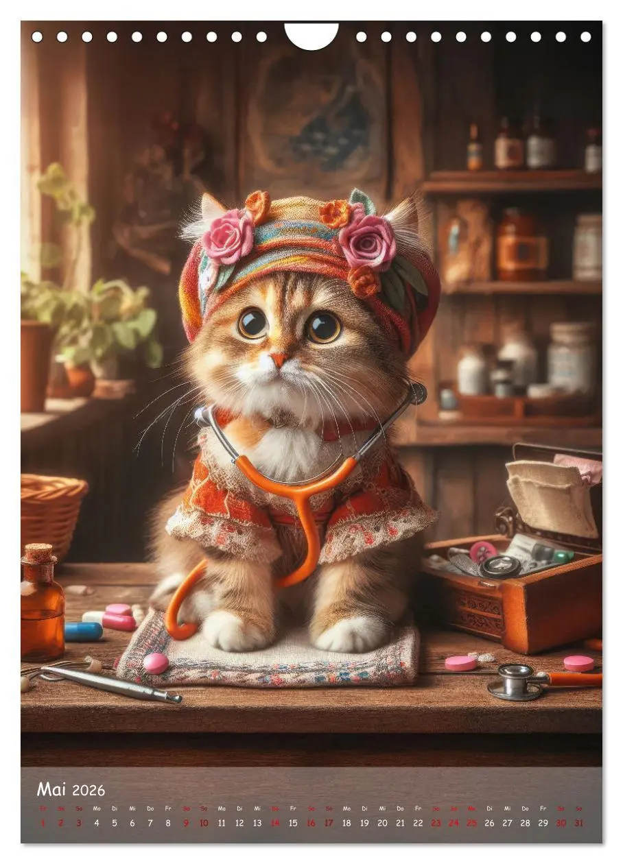 Bild: 9783516240900 | Katzen im Boho-Look - Ein Jahr voller Vielfalt und Charme mit...