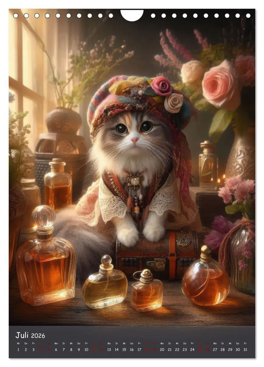 Bild: 9783516240900 | Katzen im Boho-Look - Ein Jahr voller Vielfalt und Charme mit...