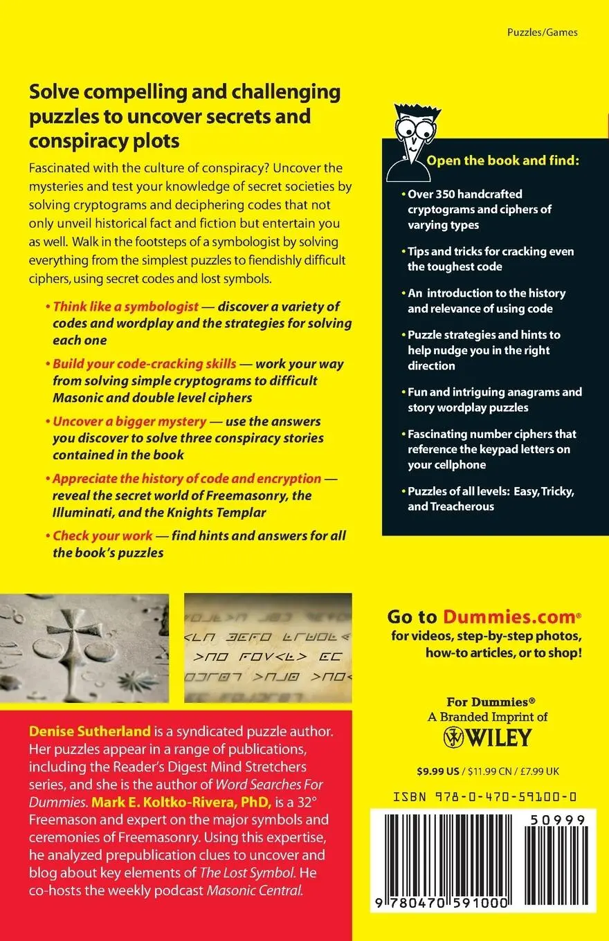 Rückseite: 9780470591000 | Cracking Codes and Cryptograms For Dummies | Denise Sutherland (u. a.)