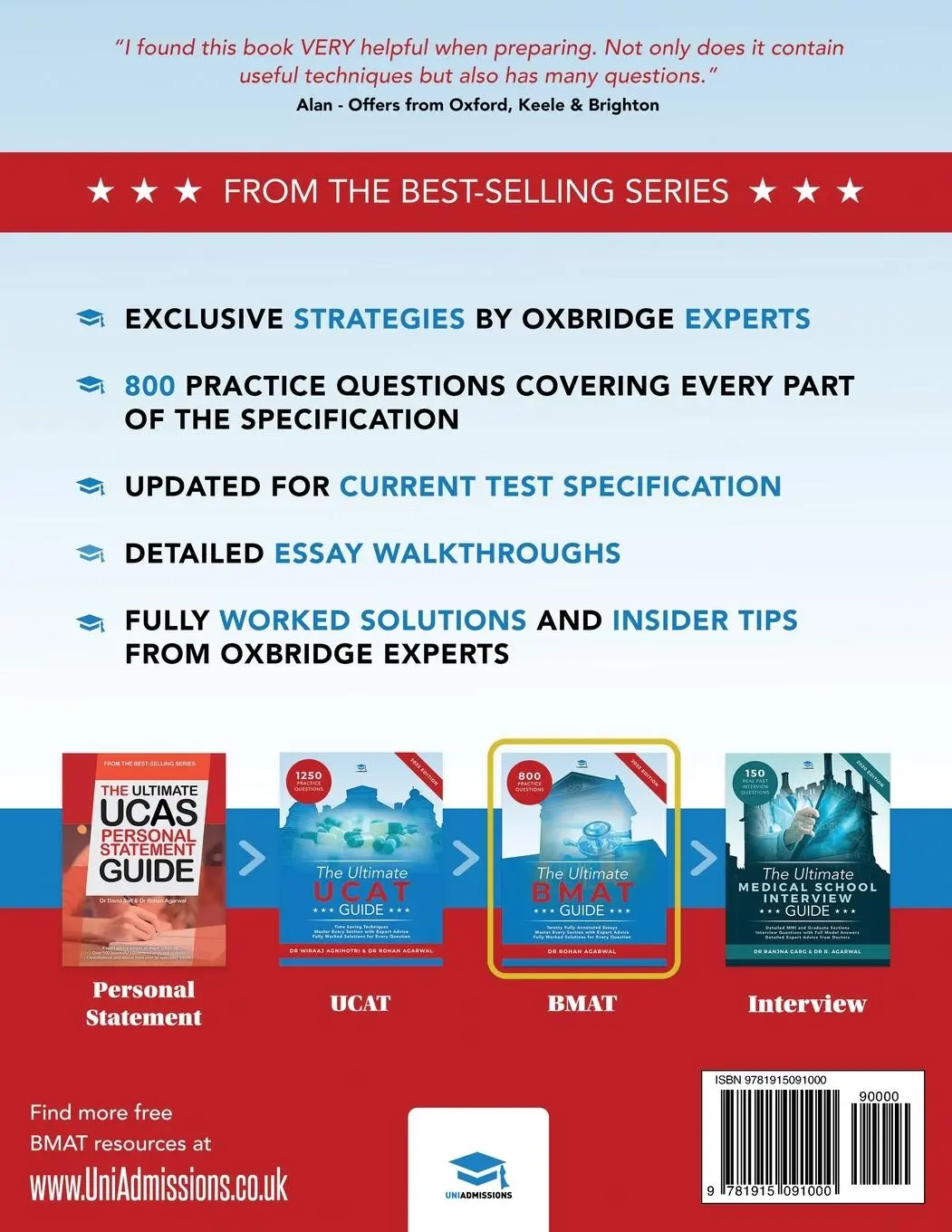 Rückseite: 9781915091000 | The Ultimate BMAT Guide | Rohan Agarwal | Taschenbuch | Englisch