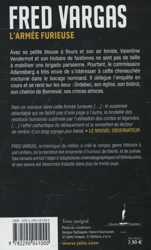 Rückseite: 9782290041000 | L'armée furieuse | Fred Vargas | Taschenbuch | 439 S. | Französisch