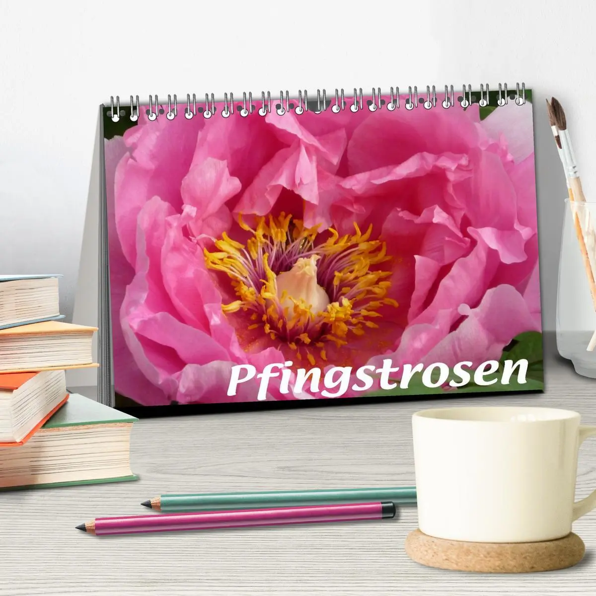 Bild: 9783516201000 | Pfingstrosen (Tischkalender 2026 DIN A5 quer), CALVENDO Monatskalender