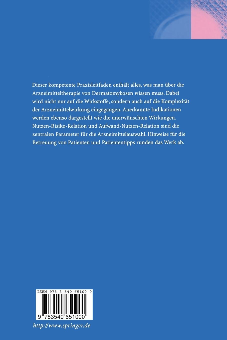 Rückseite: 9783540651000 | Dermatomykosen | Grundlagen und Therapie | Claus Seebacher | Buch | x