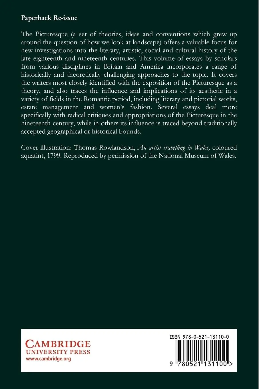 Rückseite: 9780521131100 | The Politics of the Picturesque | Stephen Copley (u. a.) | Taschenbuch