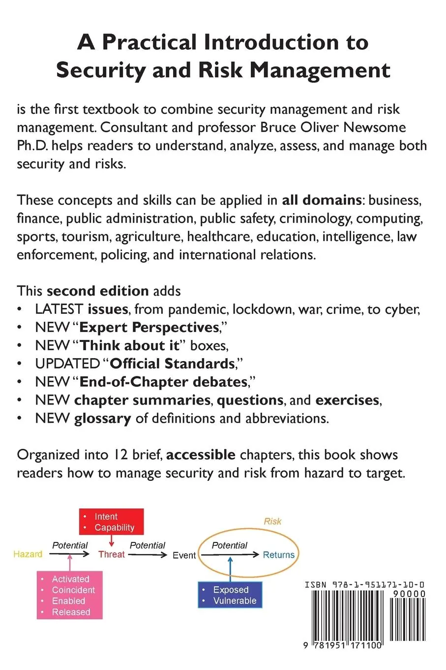 Rückseite: 9781951171100 | A Practical Introduction to Security and Risk Management | Newsome