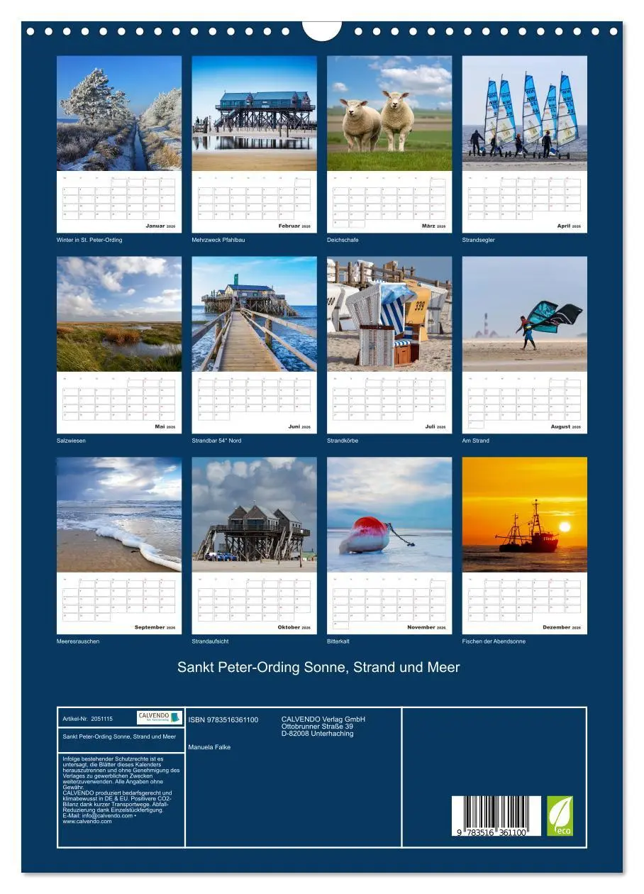 Bild: 9783516361100 | Sankt Peter-Ording Sonne, Strand und Meer (Wandkalender 2026 DIN A3...