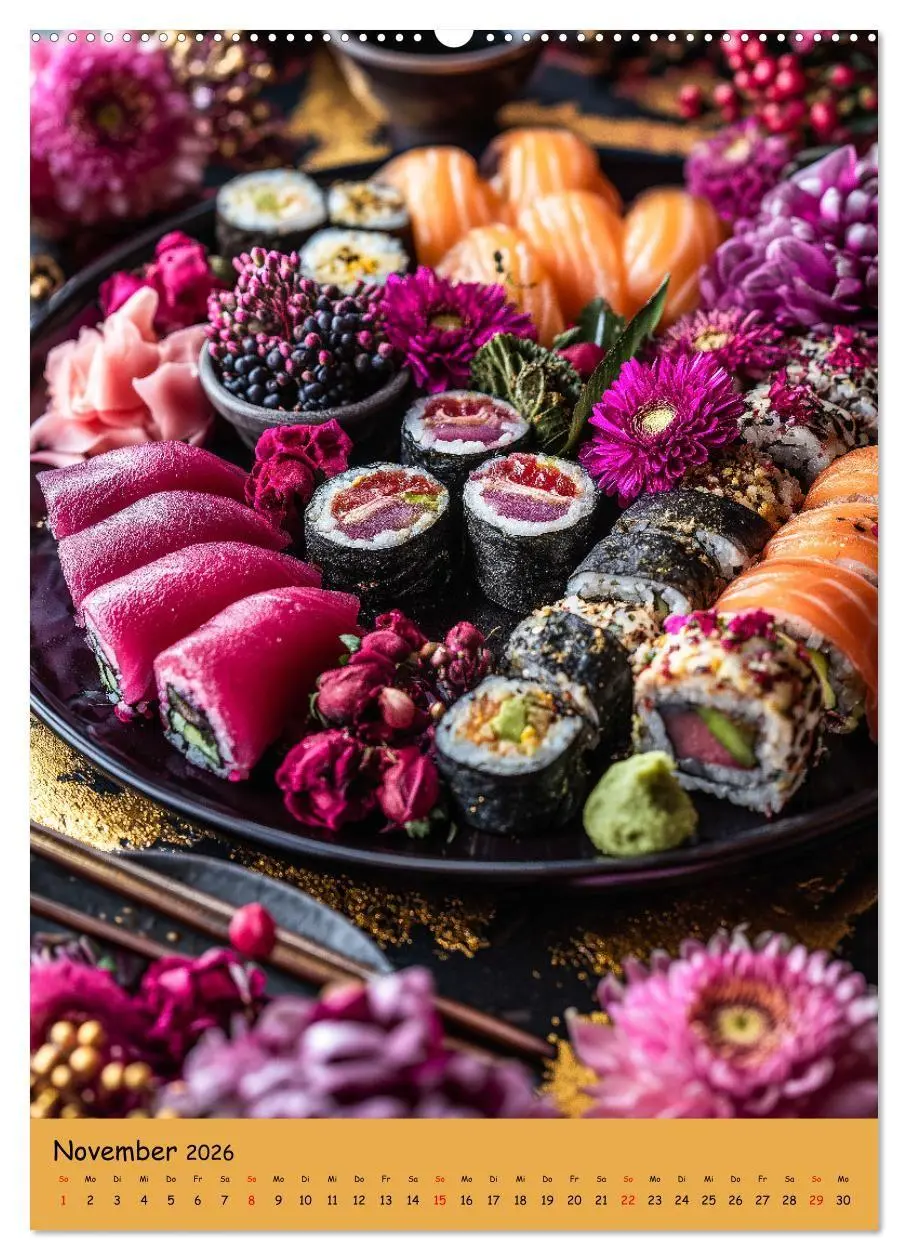 Bild: 9783516671100 | Sushi Kalender - Japanisches Essen für Sushi Liebhaber...