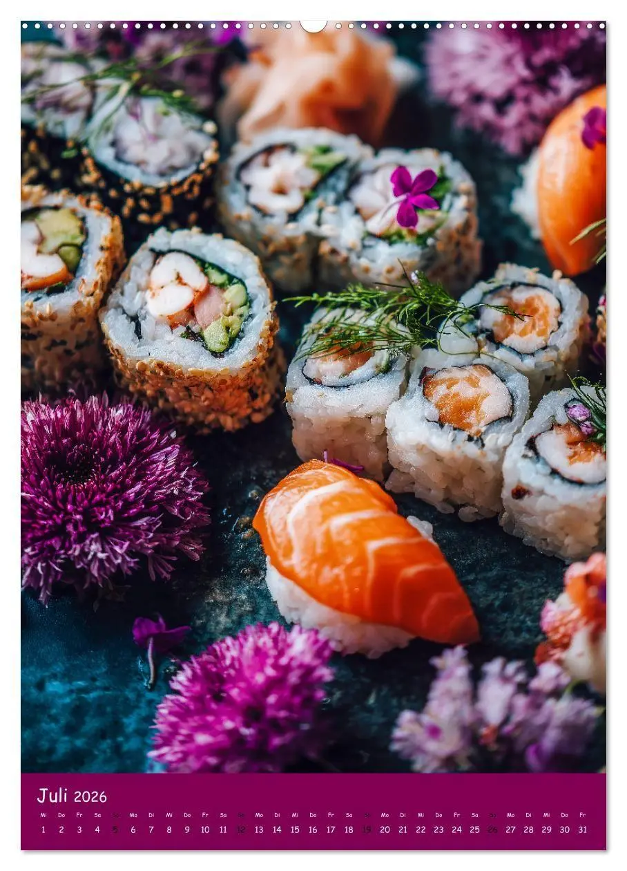 Bild: 9783516671100 | Sushi Kalender - Japanisches Essen für Sushi Liebhaber...