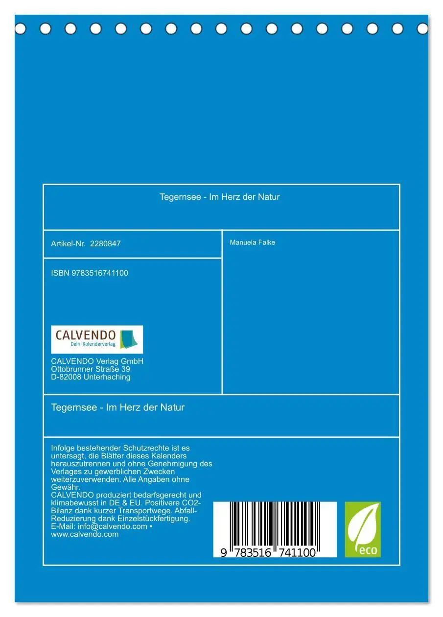 Bild: 9783516741100 | Tegernsee - Im Herz der Natur (Tischkalender 2026 DIN A5 hoch),...