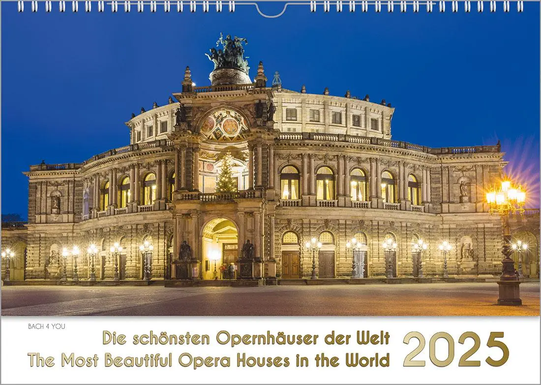 Cover: 9783969031100 | Opernhäuser, ein Musik-Kalender 2026, DIN A4 | Peter Bach Jr. | 2026