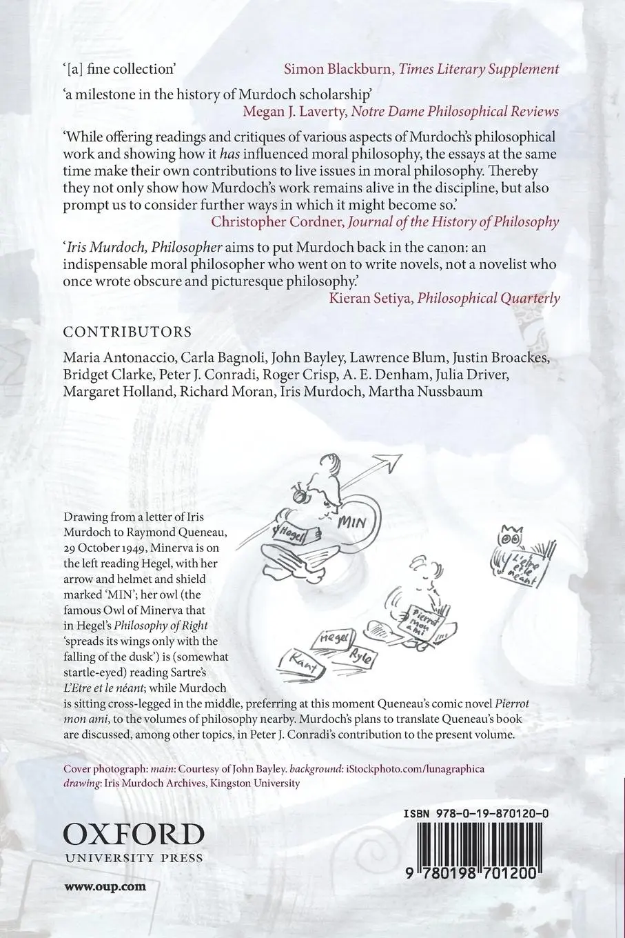 Rückseite: 9780198701200 | Iris Murdoch, Philosopher | Justin Broackes | Taschenbuch | Englisch