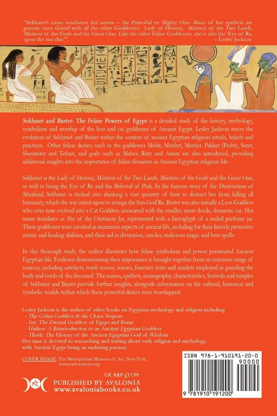 Rückseite: 9781910191200 | Sekhmet &amp; Bastet | The Feline Powers of Egypt | Lesley Jackson | Buch