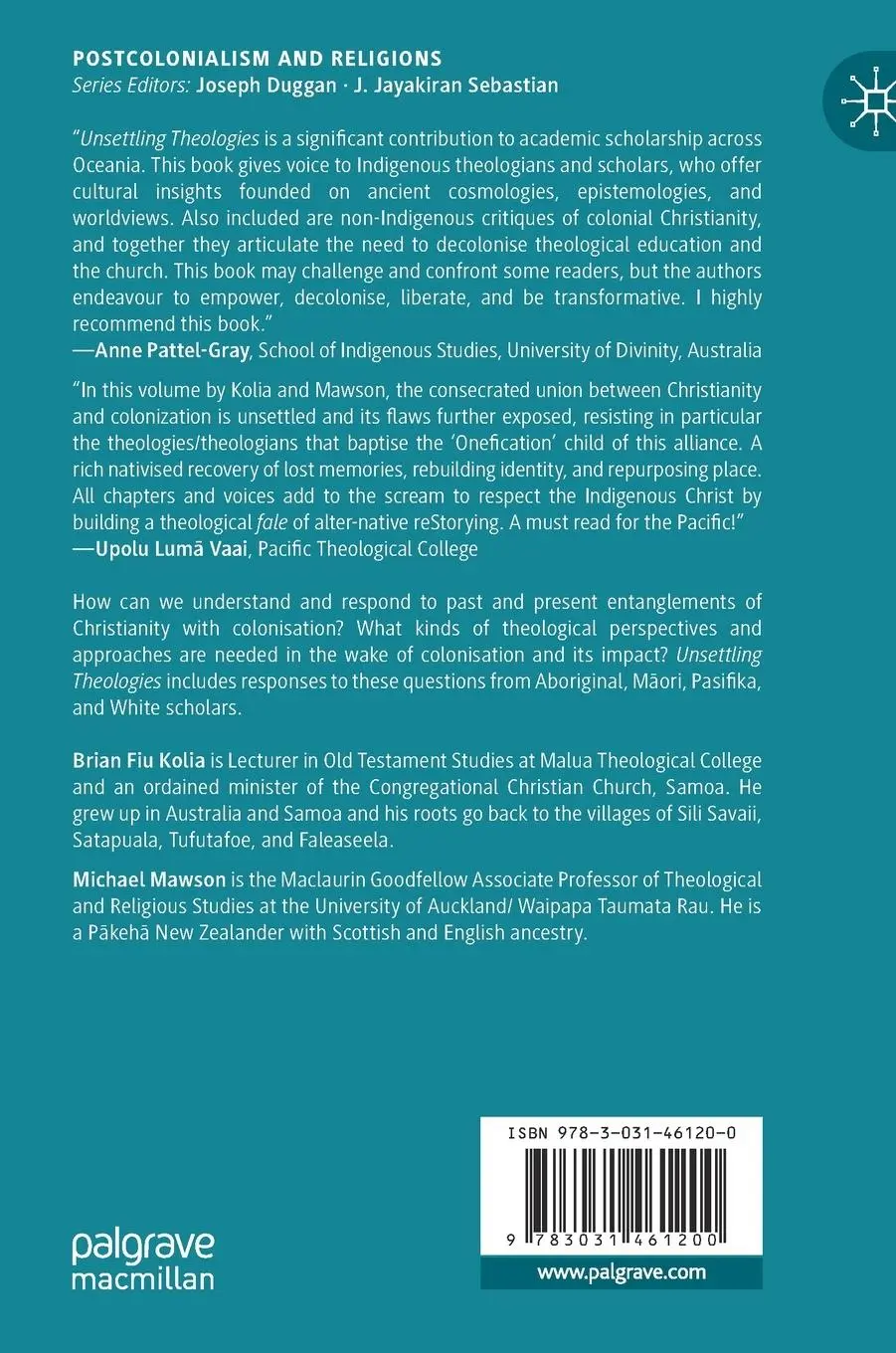 Rückseite: 9783031461200 | Unsettling Theologies | Memory, Identity, and Place | Mawson (u. a.)