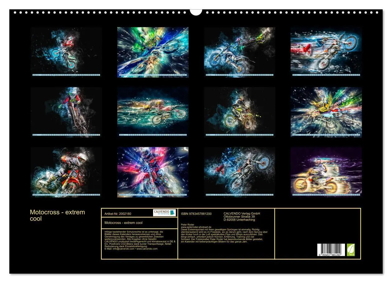 Bild: 9783457881200 | Motocross - extrem cool (Wandkalender 2026 DIN A2 quer), CALVENDO...