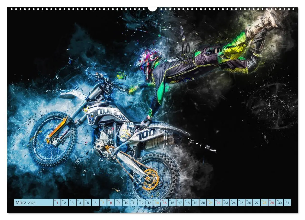 Bild: 9783457881200 | Motocross - extrem cool (Wandkalender 2026 DIN A2 quer), CALVENDO...