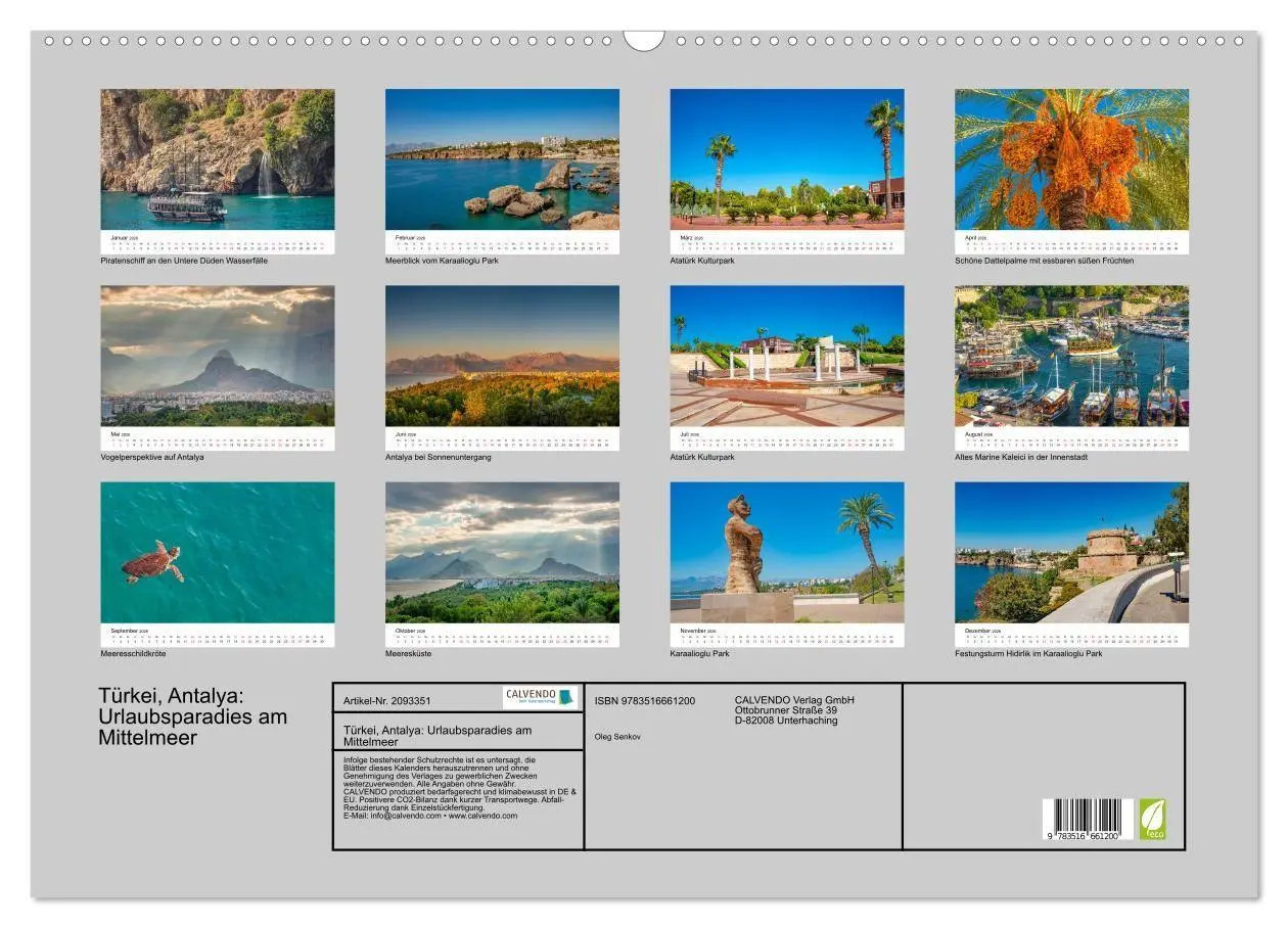 Bild: 9783516661200 | Türkei, Antalya: Urlaubsparadies am Mittelmeer (Wandkalender 2026...
