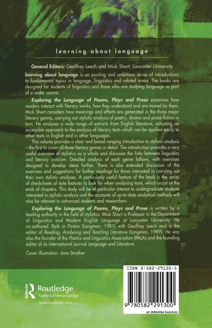 Rückseite: 9780582291300 | Exploring the Language of Poems, Plays and Prose | Mick Short | Buch