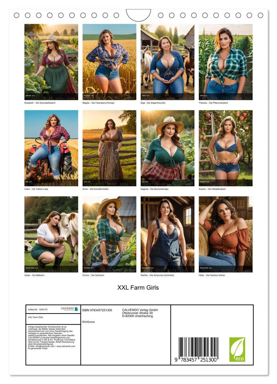 Bild: 9783457251300 | XXL Farm Girls (Wandkalender 2026 DIN A4 hoch), CALVENDO...