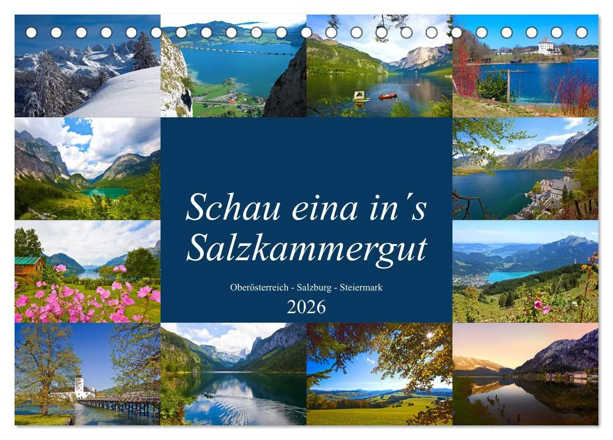 Cover: 9783457871300 | Schau eina in´s Salzkammergut (Tischkalender 2026 DIN A5 quer),...