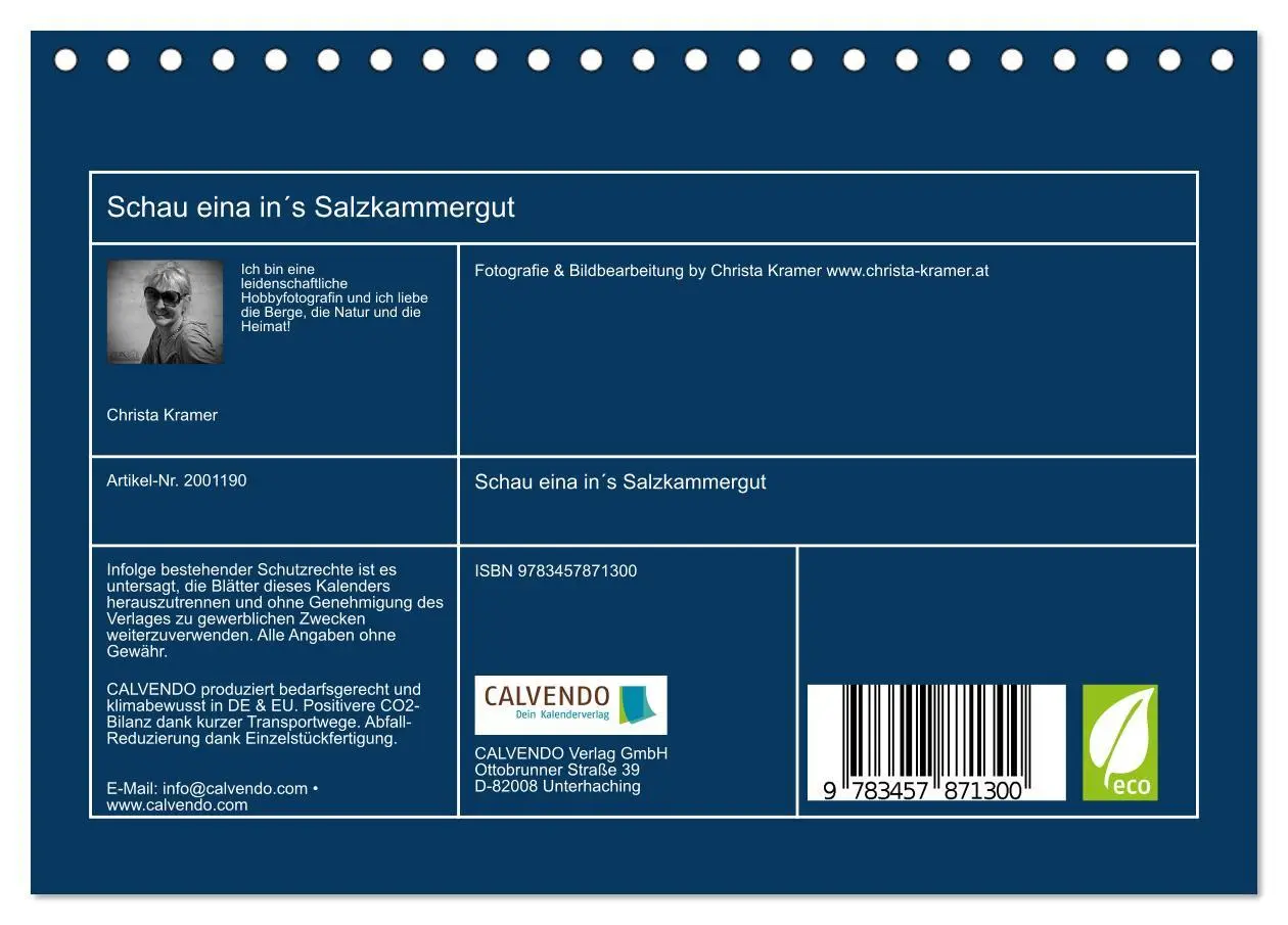 Bild: 9783457871300 | Schau eina in´s Salzkammergut (Tischkalender 2026 DIN A5 quer),...