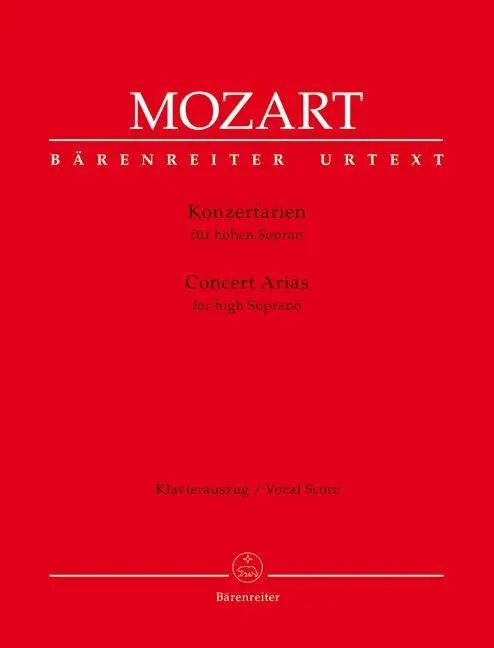 Cover: 9790006541300 | Concert Arias for High Soprano | Wolfgang Amadeus Mozart (u. a.)