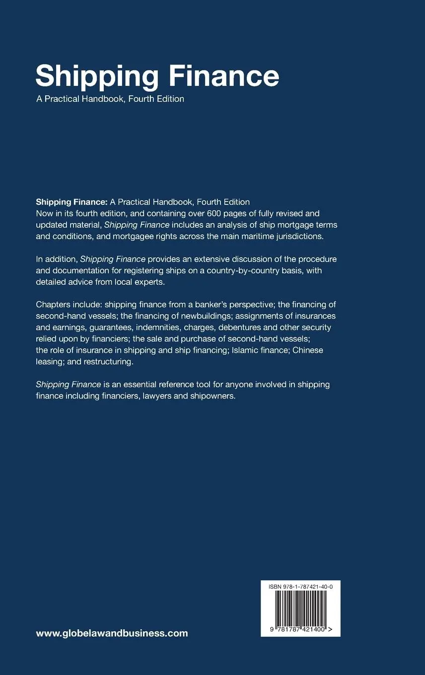 Rückseite: 9781787421400 | Shipping Finance | A Practical Handbook, Fourth Edition | Harwood